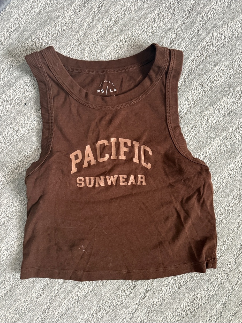 PacSun Brown 'Pacific Sunwear' Crop Tank